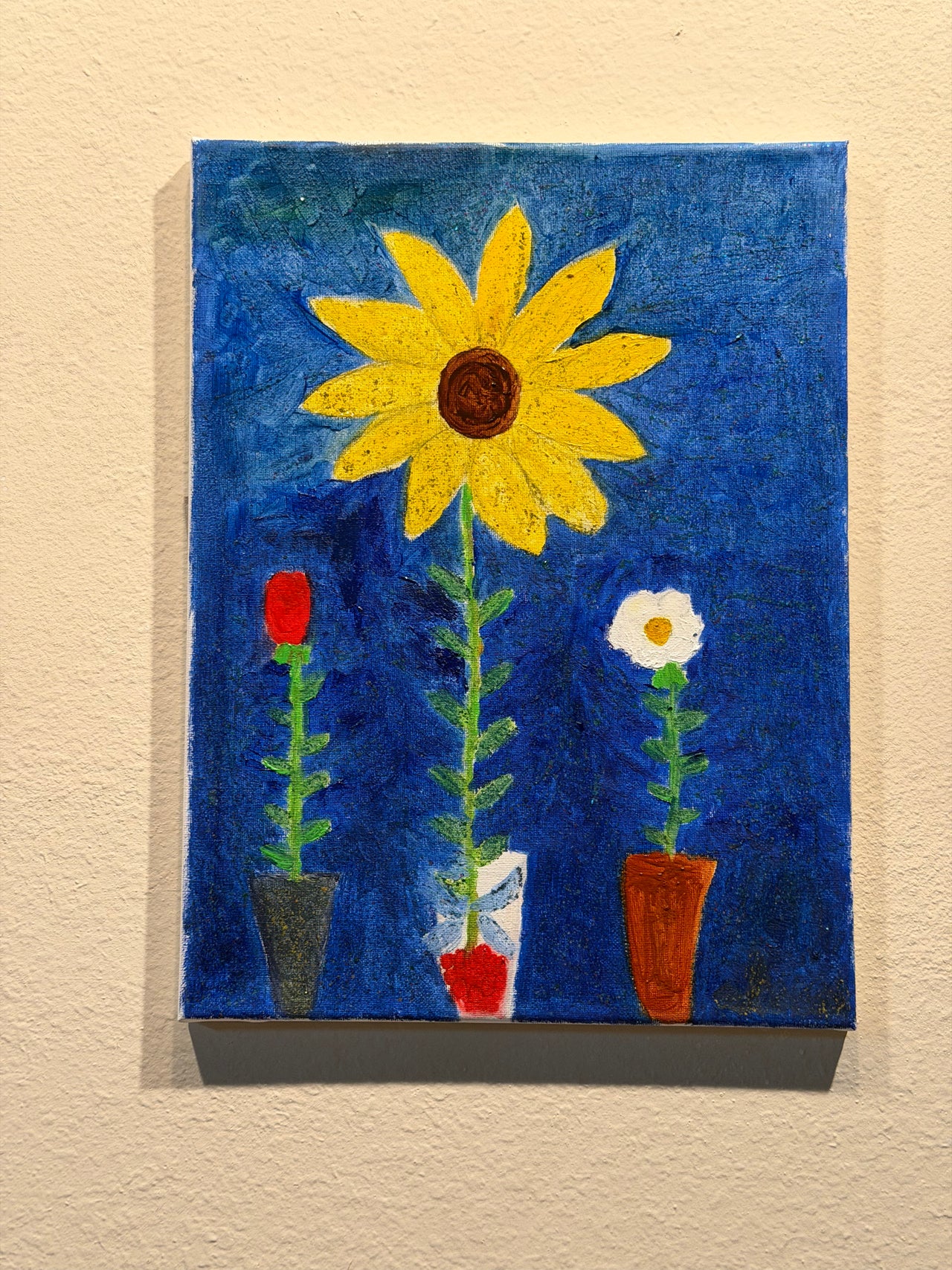 Sunflower and Flowers in a Vase