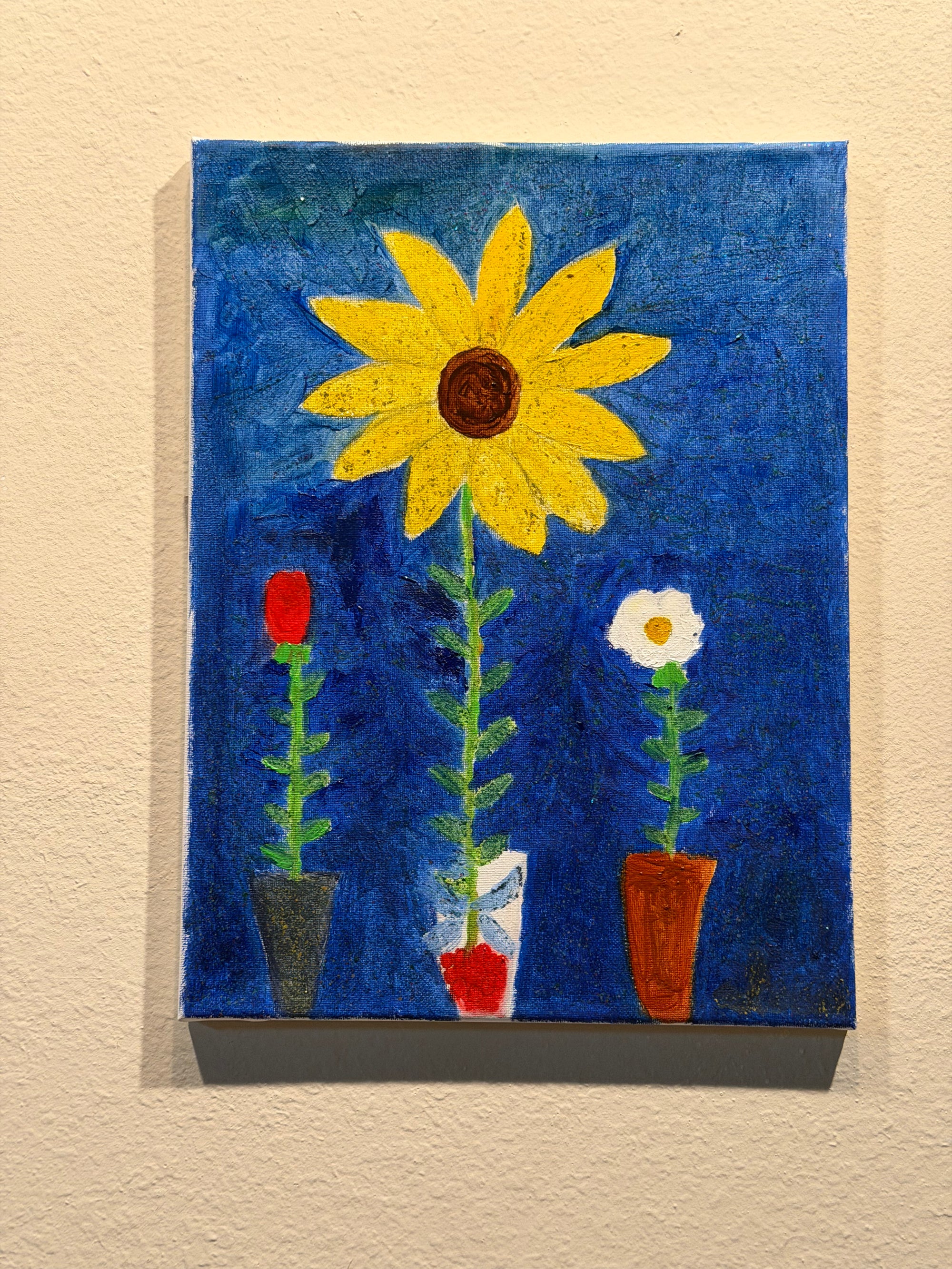 Sunflower and Flowers in a Vase